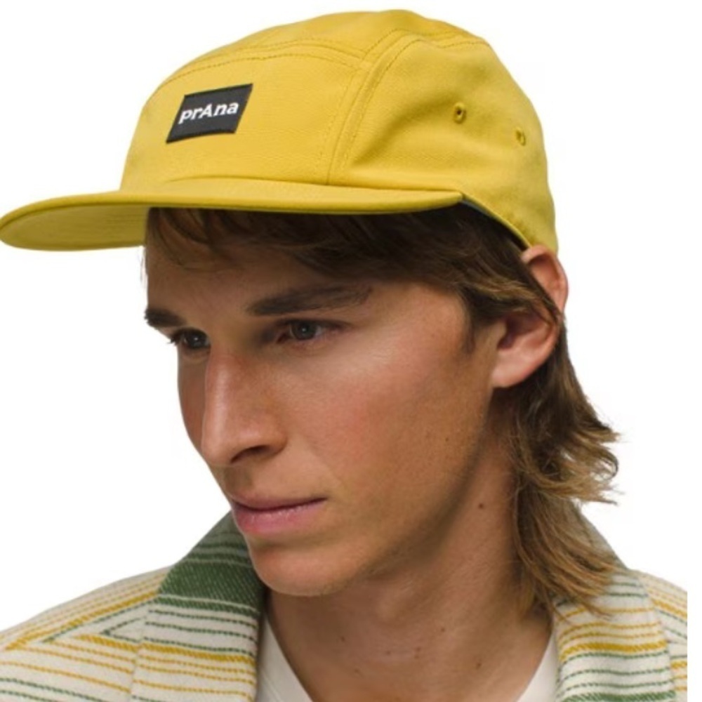 prAna NWT Foothills Flat Brim Hat in Golden Leaf